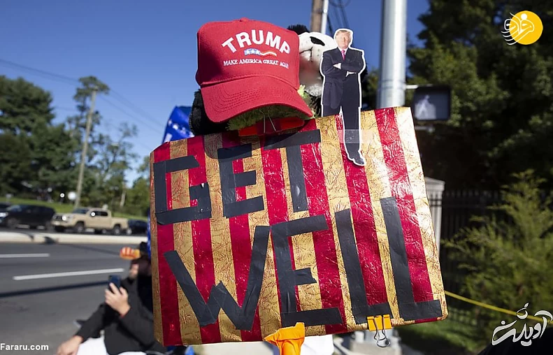 گزارش تصویری دعا برای بهبودی حال دونالد ترامپ